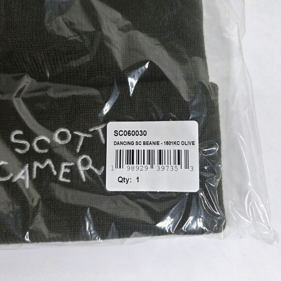 Scotty Cameron Olive Dancing "Scotty Cameron" Beanie Logo Knit Hat - NEW - Picture 3 of 5